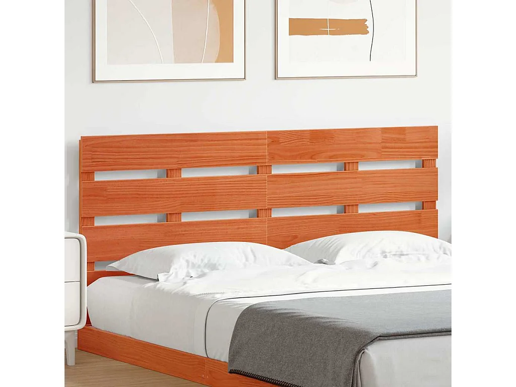 Bruin hoofdbord 140,5 x 3 x 80 cm Massief grenenhout