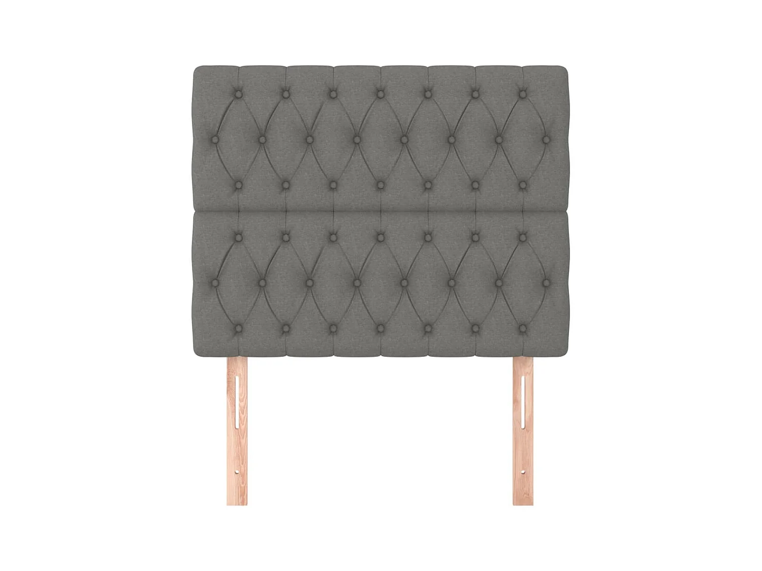 Têtes de lit 2 pcs Gris foncé 100x7x78/88 cm Tissu