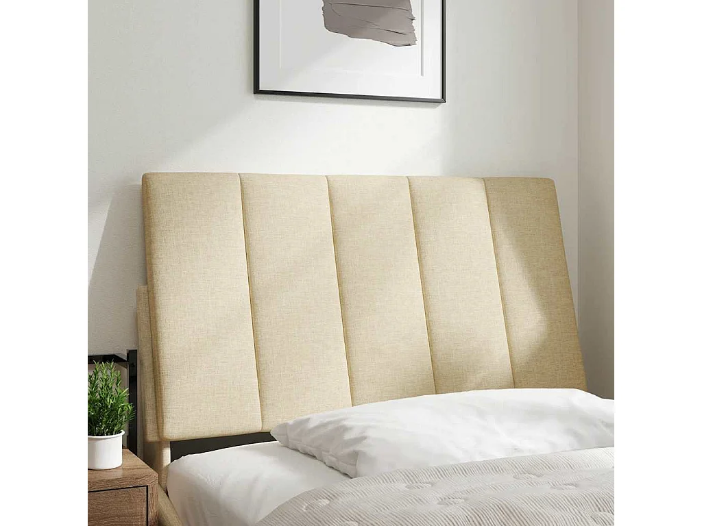 Crème hoofdbordkussen 90 cm stof