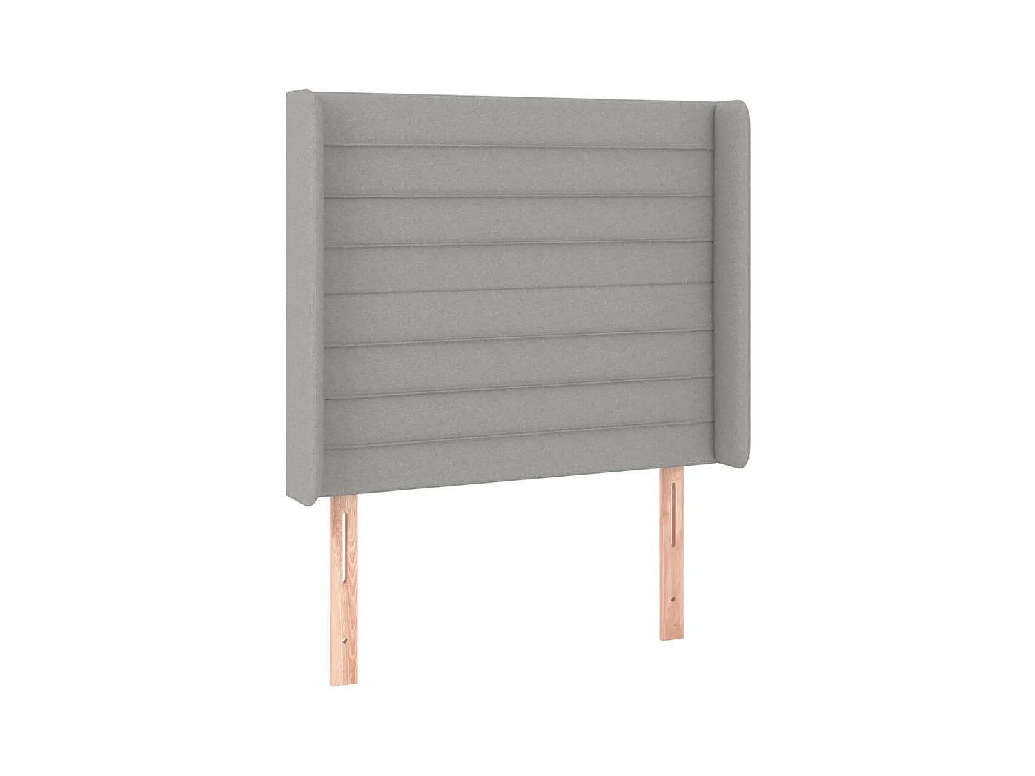 Hoofdbord met vleugels Lichtgrijs 93x16x118/128 cm Stof