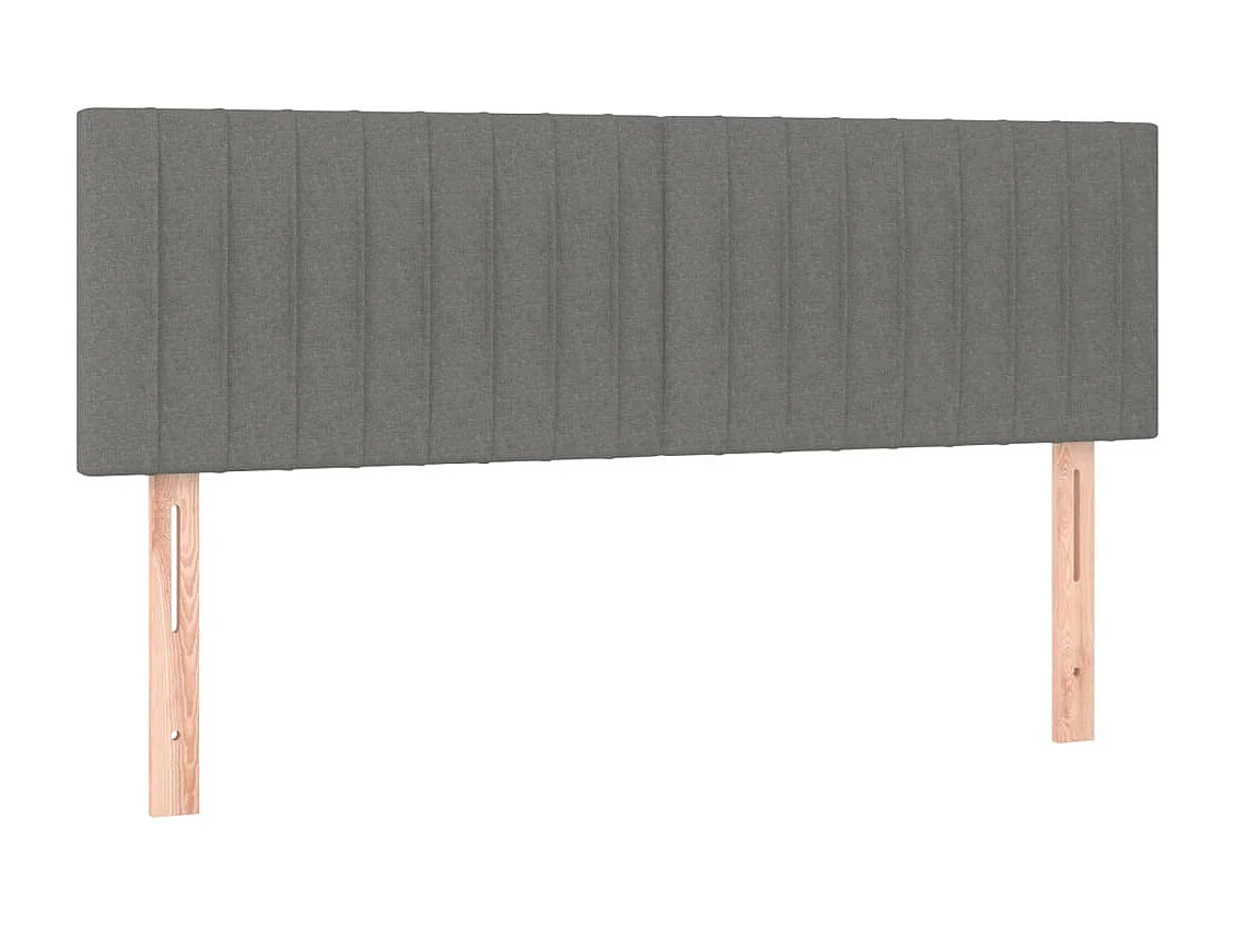 Tête de lit à LED Gris foncé 144x5x78/88 cm Tissu