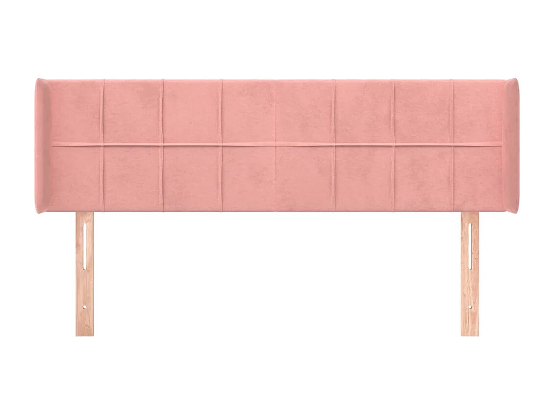 Testiera con orecchie Rose 147x16x78/88 cm Velluto