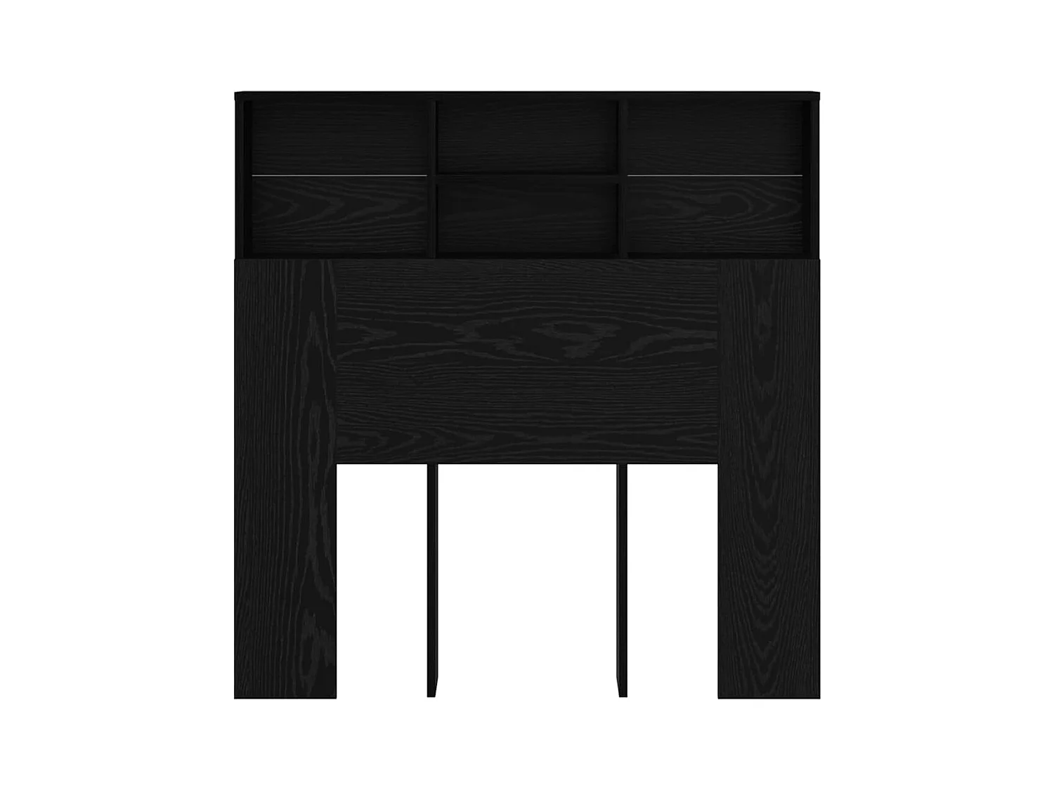 Cabinet de Tête de Lit avec étagère Chêne noir Bois Composite