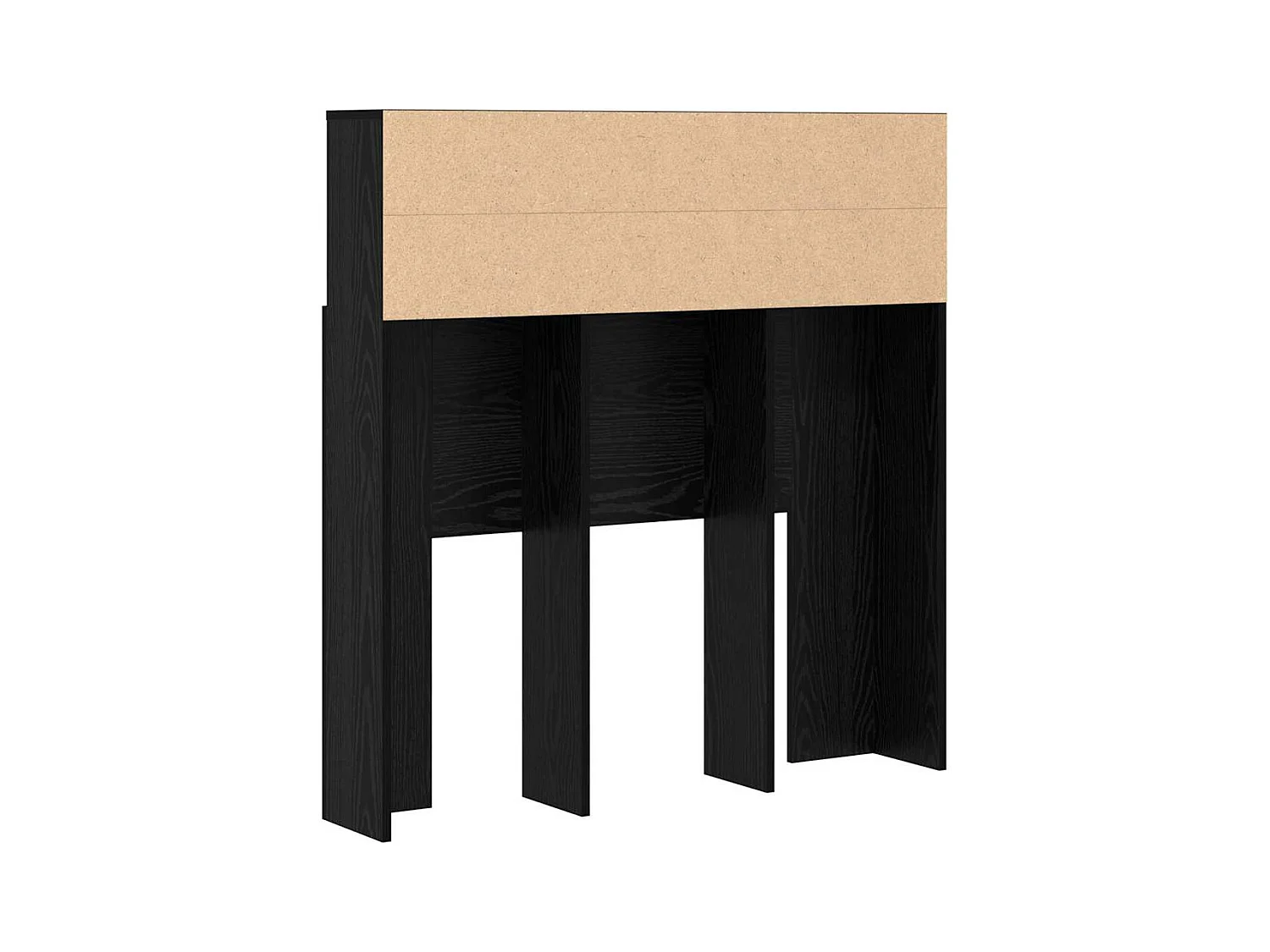 Cabinet de Tête de Lit avec étagère Chêne noir Bois Composite