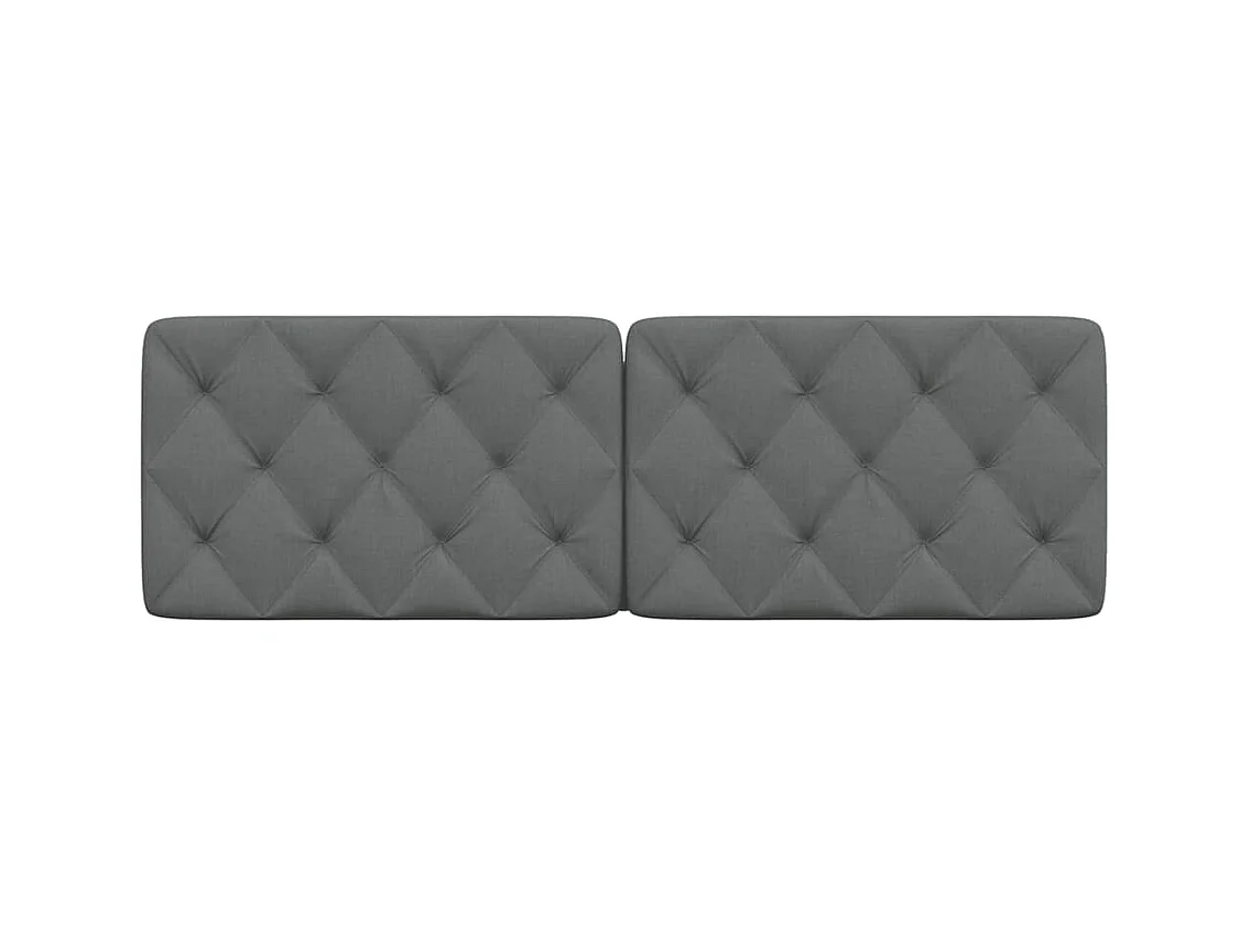 Donkergrijs hoofdbordkussen 160 cm stof