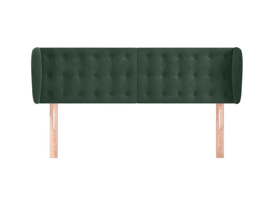 Hoofdbord met vleugels Donkergroen 147x23x78/88 cm Fluweel