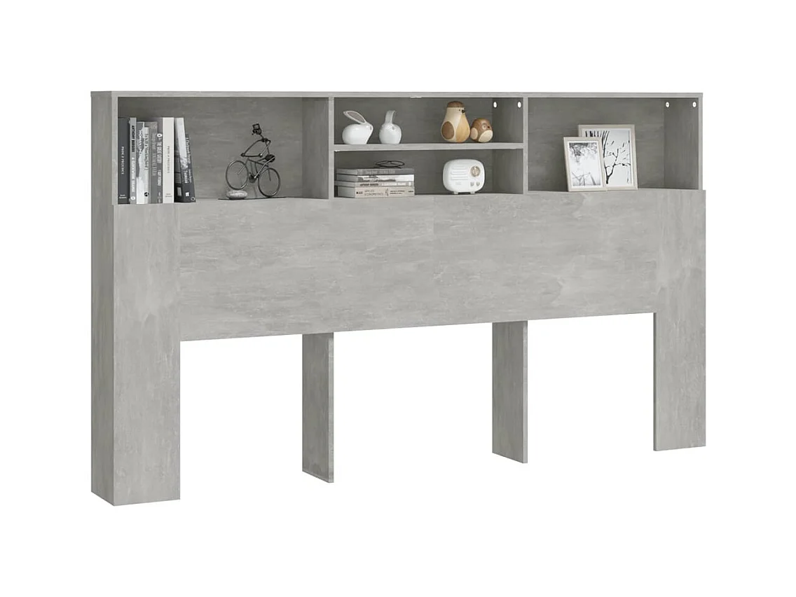 Betongrijs hoofdeindekast 180x19x103,5 cm