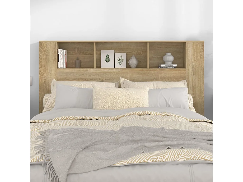 Armoire de tête de lit chêne sonoma 160x18,5x104,5 cm