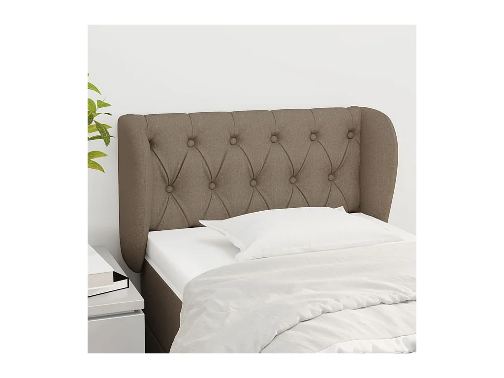 Tête de lit avec oreilles Taupe 83x23x78/88 cm Tissu