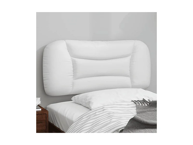Wit hoofdbordkussen 80 cm kunstleer