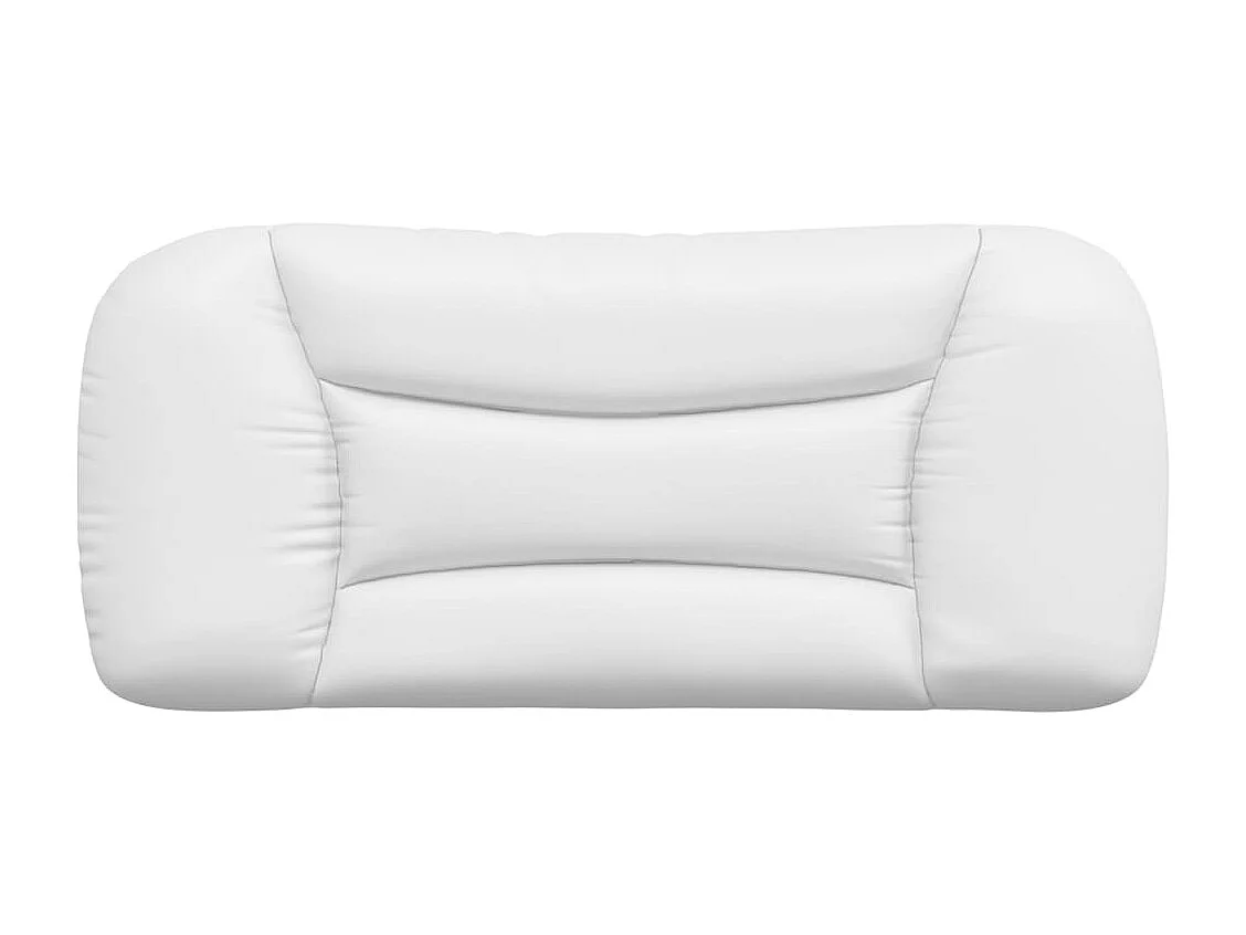 Wit hoofdbordkussen 80 cm kunstleer