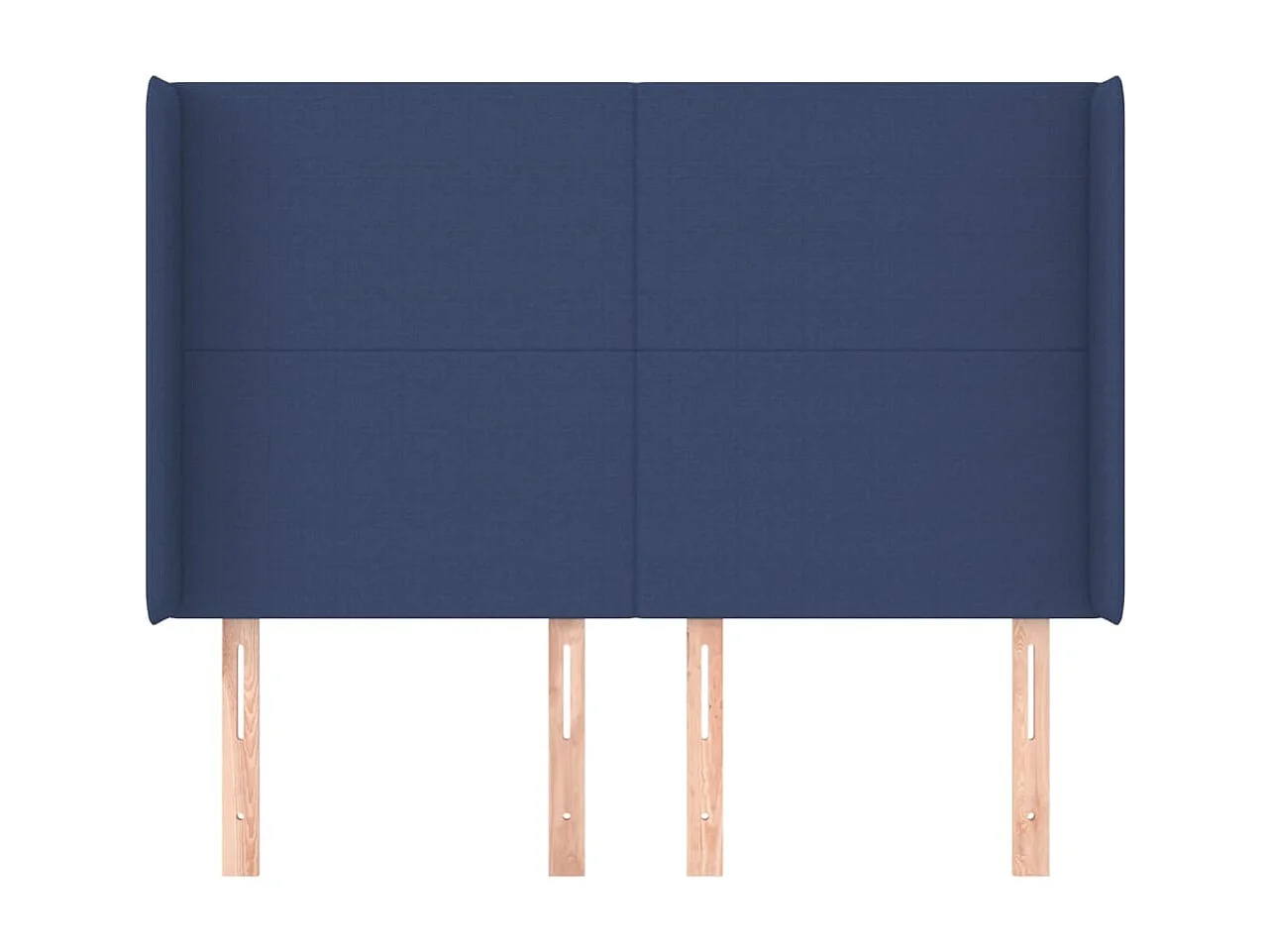 Testiera con ali Blu 147x16x118/128 cm Tessuto