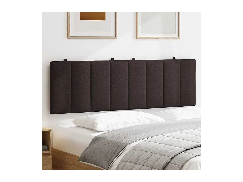 Donkerbruin hoofdbordkussen 160 cm stof