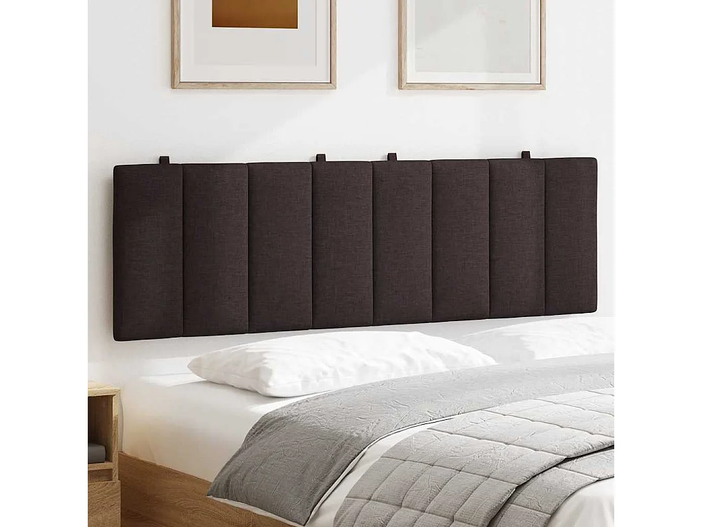 Coussin de tête de lit marron foncé 160 cm tissu