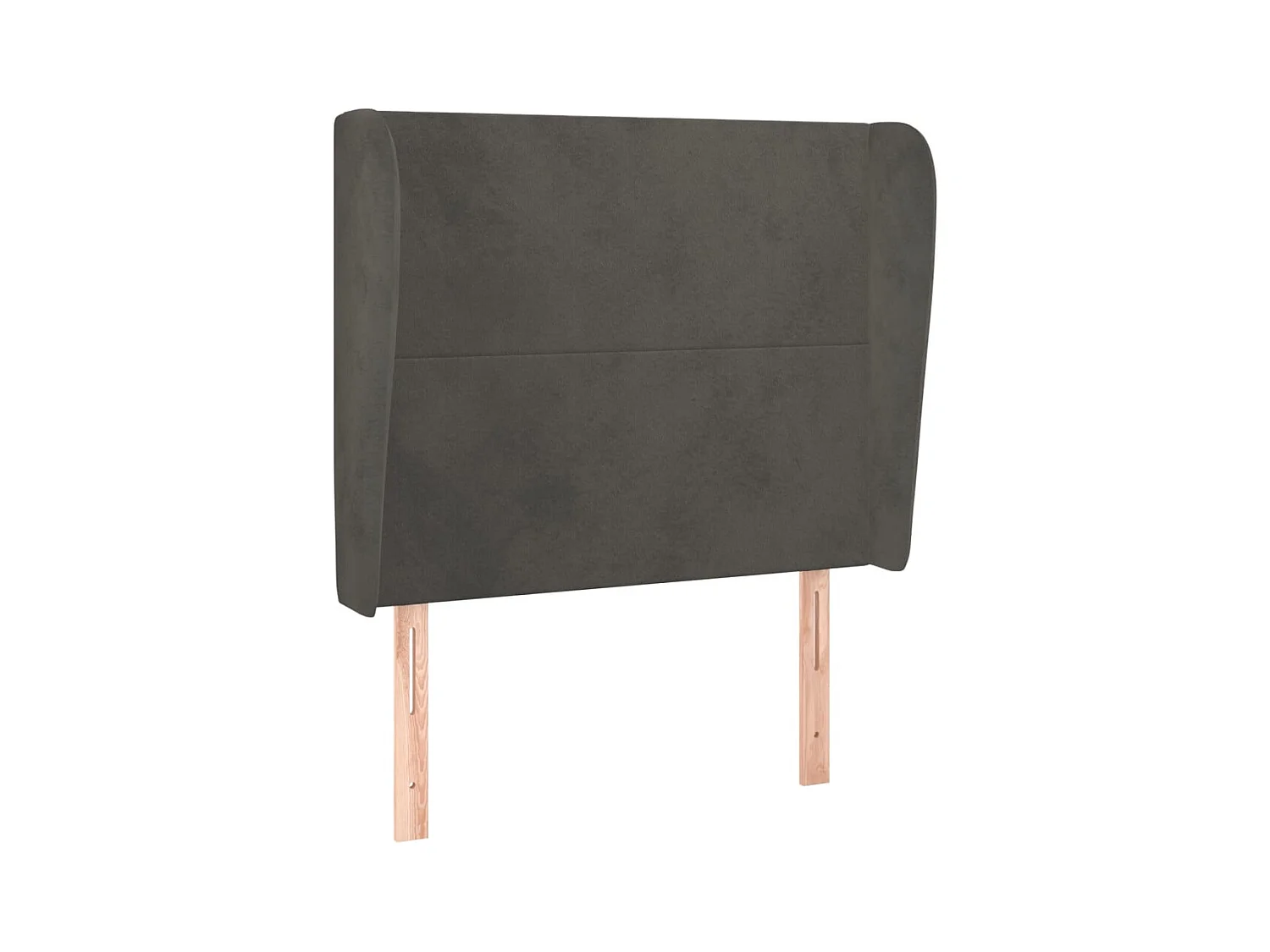 Kopfteil mit Flügeln Dunkelgrau 83x23x118/128 cm Samt