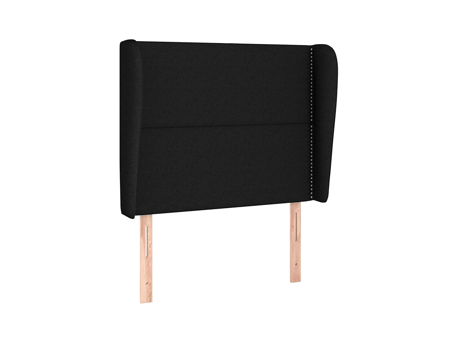 Hoofdbord met vleugels Zwart 93x23x118/128 cm Stof