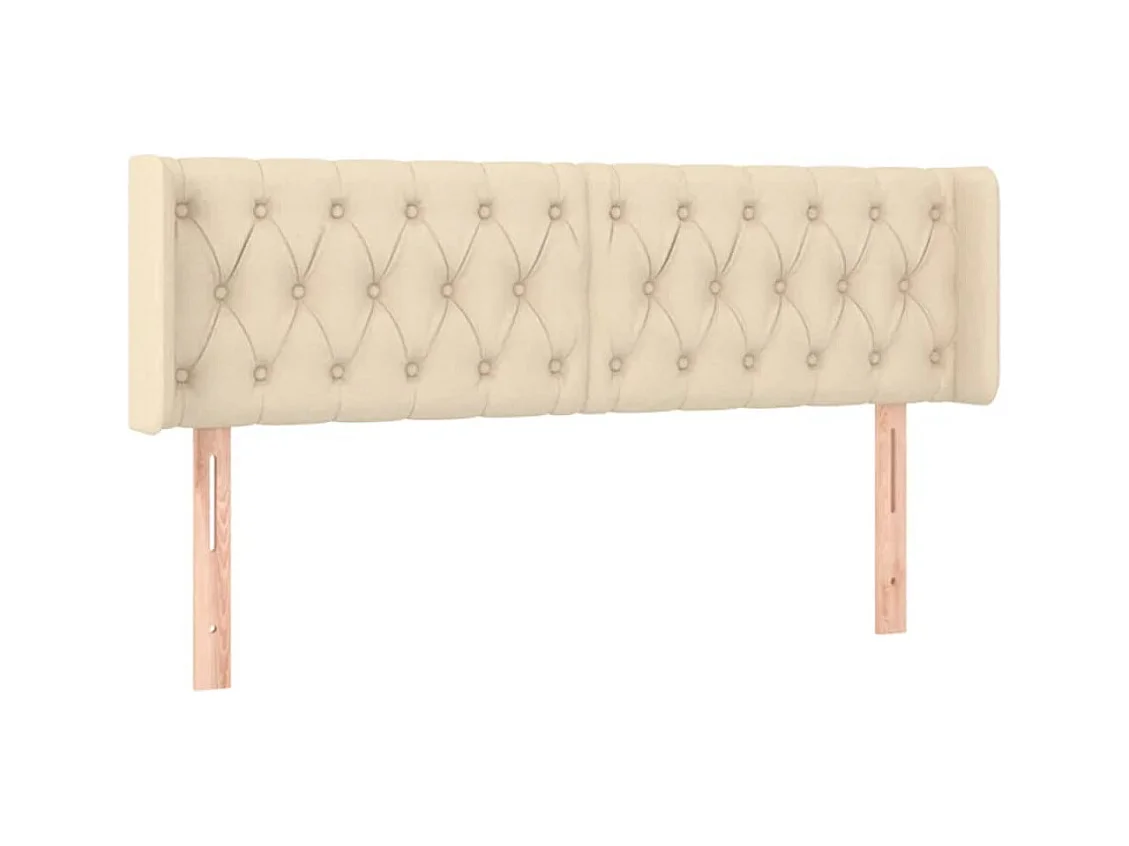 Hoofdbord met vleugels Crème 147x16x78/88 cm Stof
