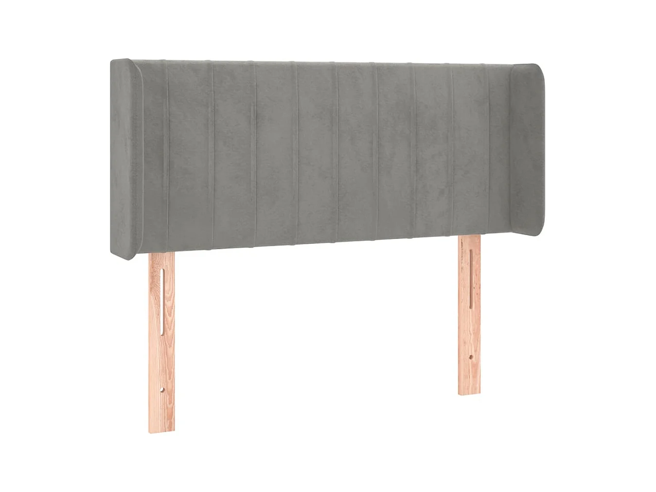 Tête de lit avec oreilles Gris clair 103x16x78/88 cm Velours