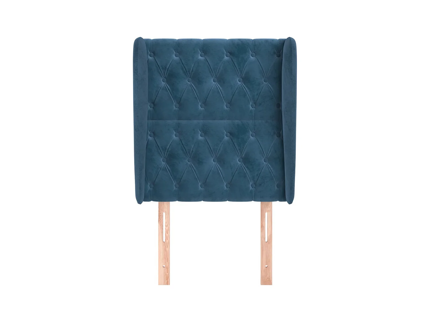 Hoofdbord met vleugels Donkerblauw 83x23x118/128 cm Fluweel