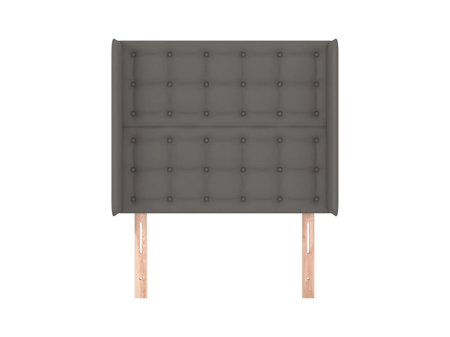 Hoofdbord met vleugels Grijs 103x16x118/128 cm Kunstleer