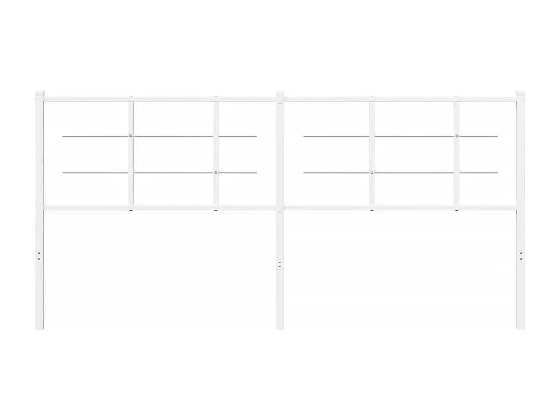 Testiera in metallo bianco 180 cm