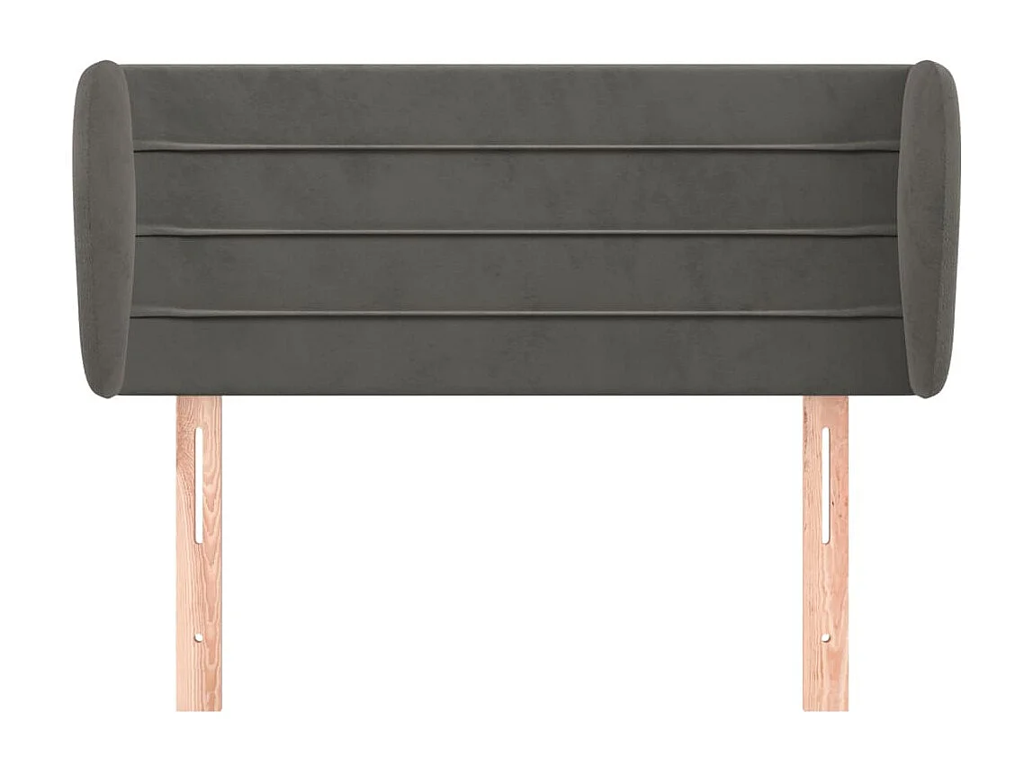 Cabecero con alas Gris oscuro 83x23x78/88 cm Terciopelo