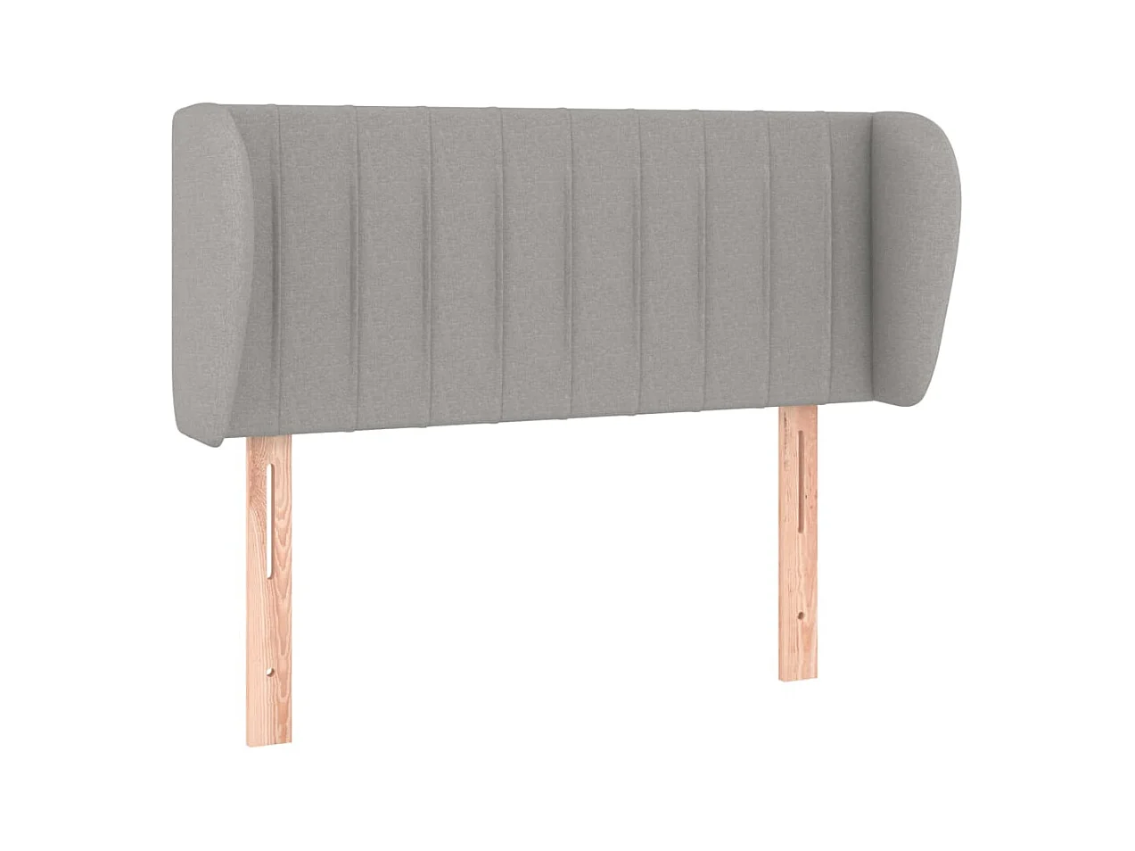 Hoofdbord met vleugels Lichtgrijs 93x23x78/88 cm Stof