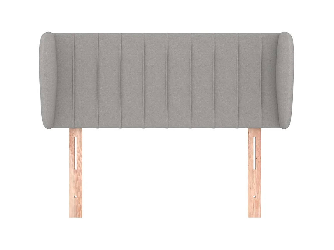Hoofdbord met vleugels Lichtgrijs 93x23x78/88 cm Stof