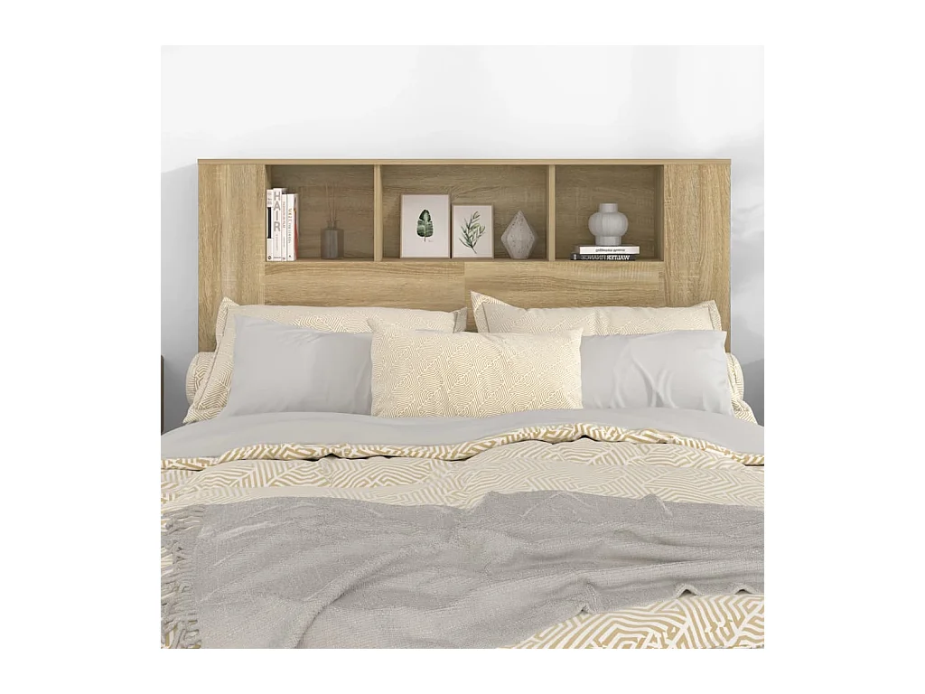 Cabecero mueble roble Sonoma 140x18,5x104,5 cm