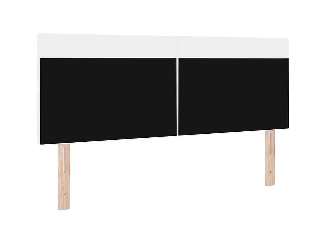 Hoofdbord met LED-verlichting Wit 160 cm PVC