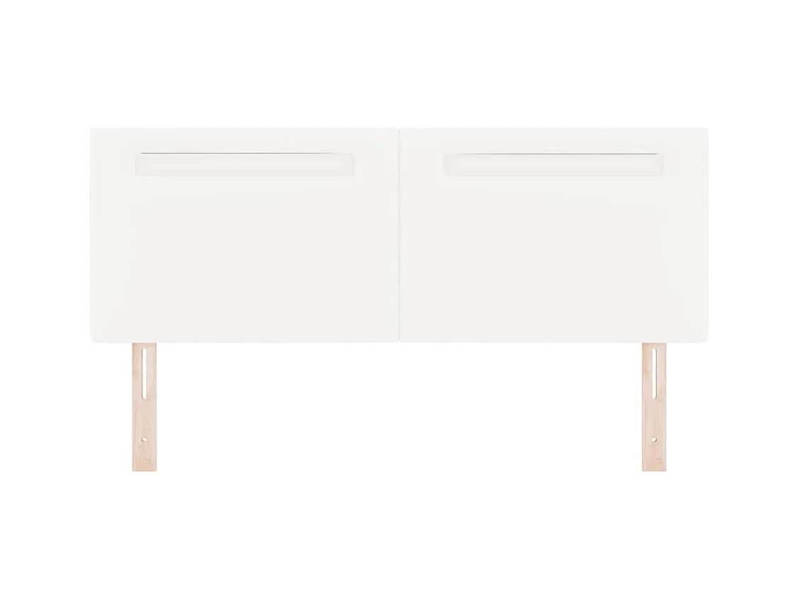 Hoofdbord met LED-verlichting Wit 160 cm PVC