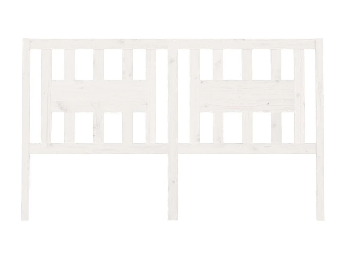 Tête de lit Blanc 146x4x100 cm Bois massif de pin