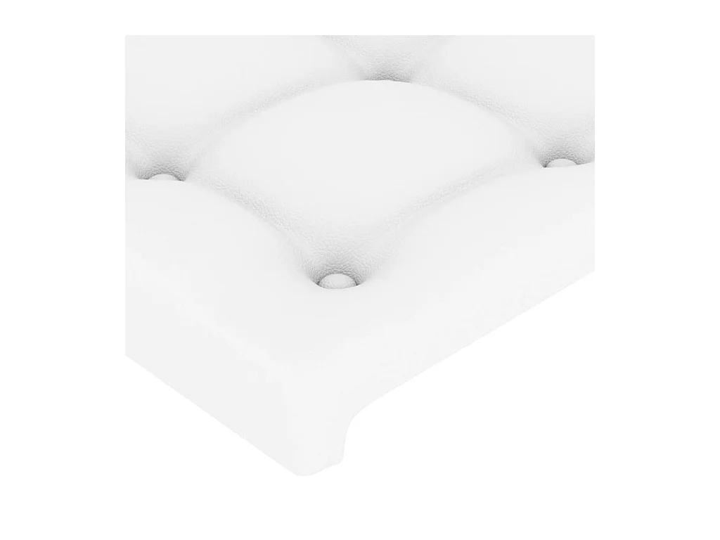 LED Hoofdbord Wit 100x5x118/128 cm Kunstleer