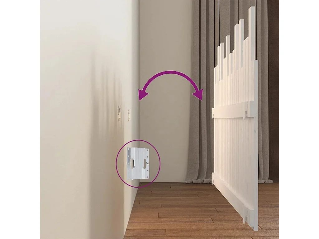 Wandhoofdbord Wit 140x3x80 cm Massief grenenhout