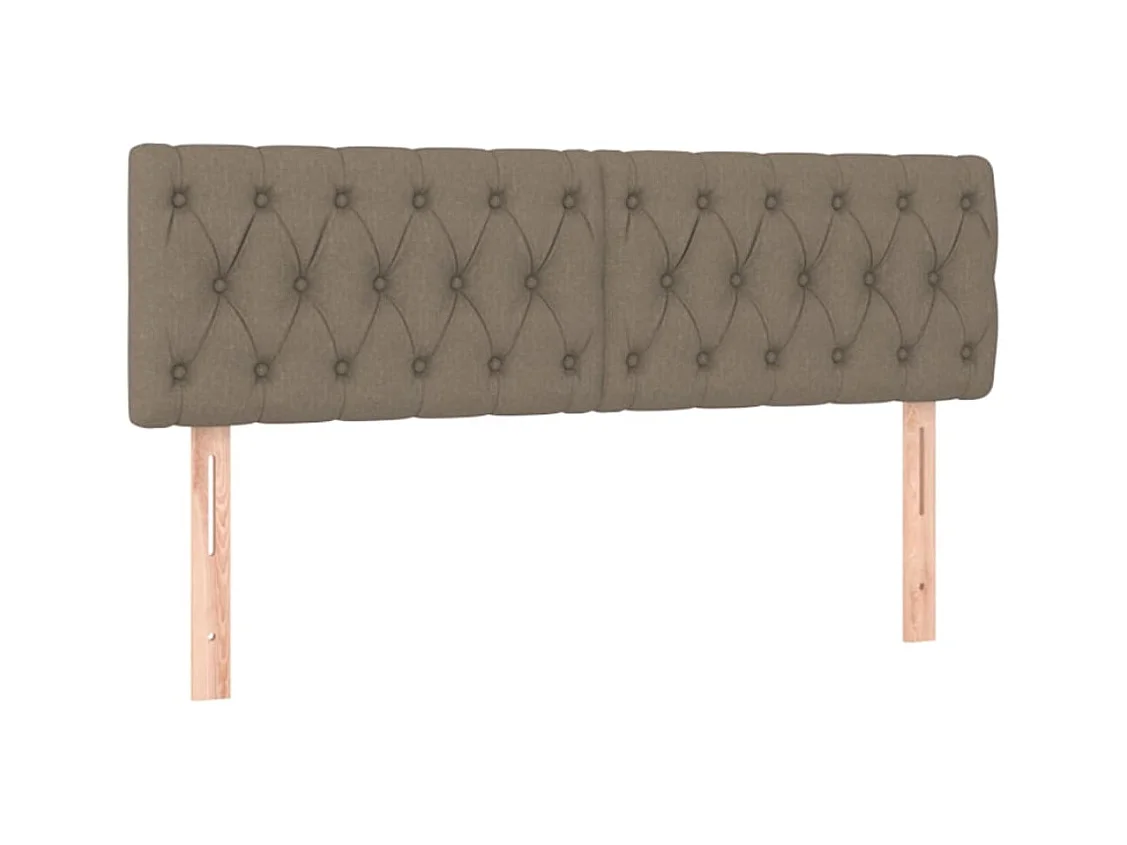 Taupe LED Hoofdbord 144x7x78/88 cm Stof