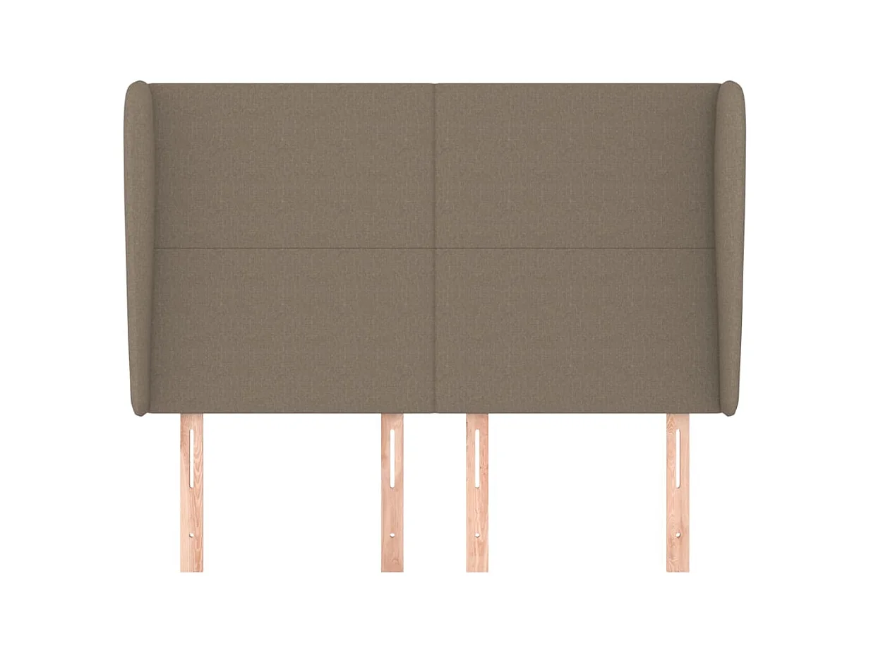 Testiera con ali Taupe 147x23x118/128 cm Tessuto