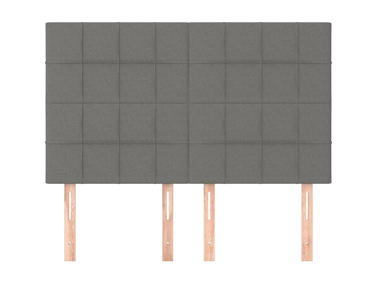 Testiere 4 pezzi Grigio scuro 72x5x78/88 cm Tessuto