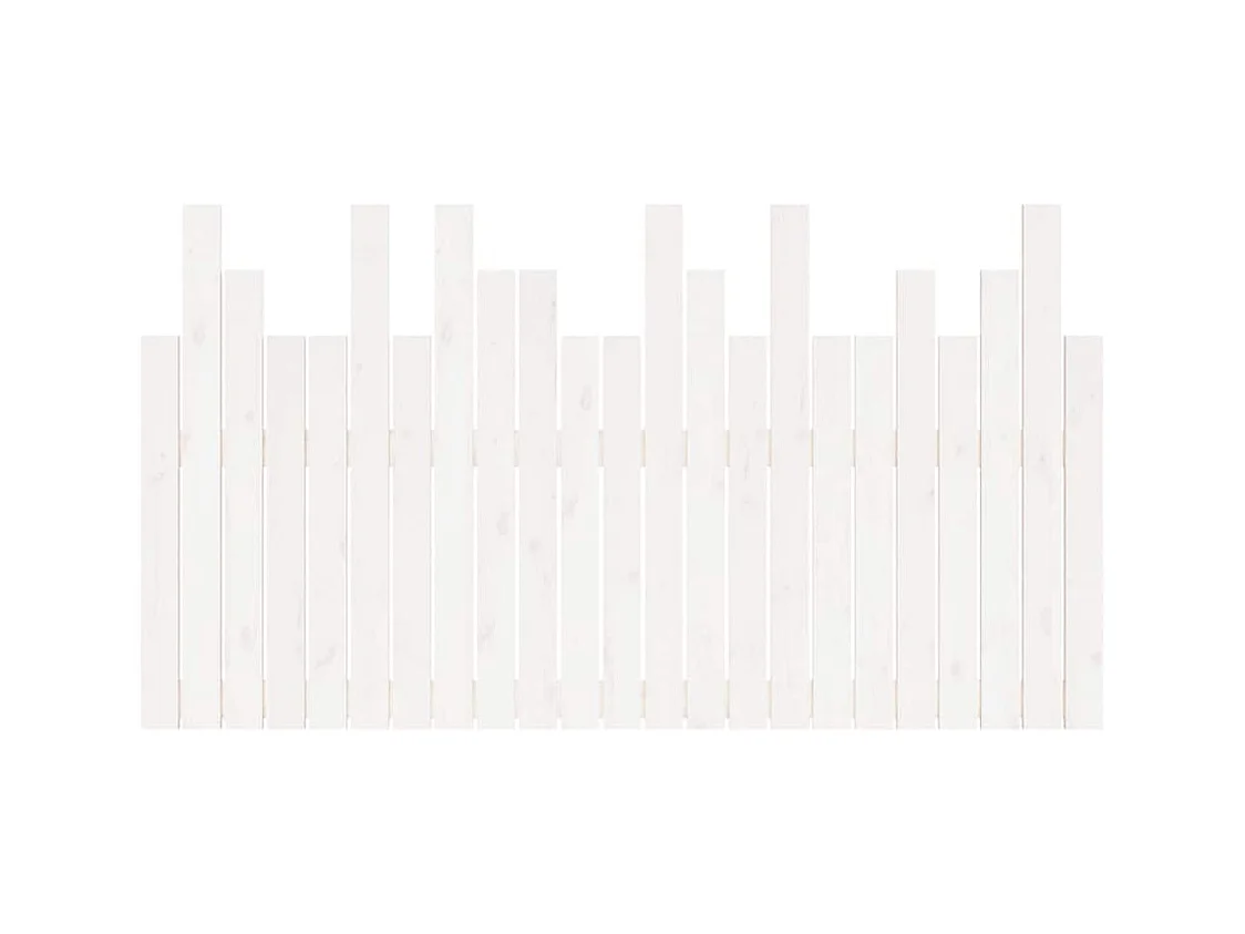 Wandhoofdbord Wit 146,5x3x80 cm Massief grenenhout