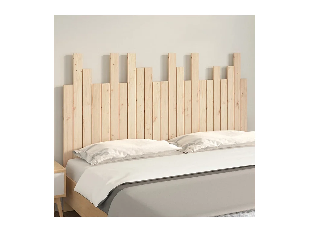 Cabecero de pared 146,5x3x80 cm Madera maciza de pino