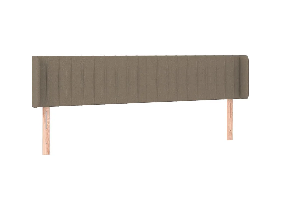 Tête de lit avec oreilles Taupe 203x16x78/88 cm Tissu