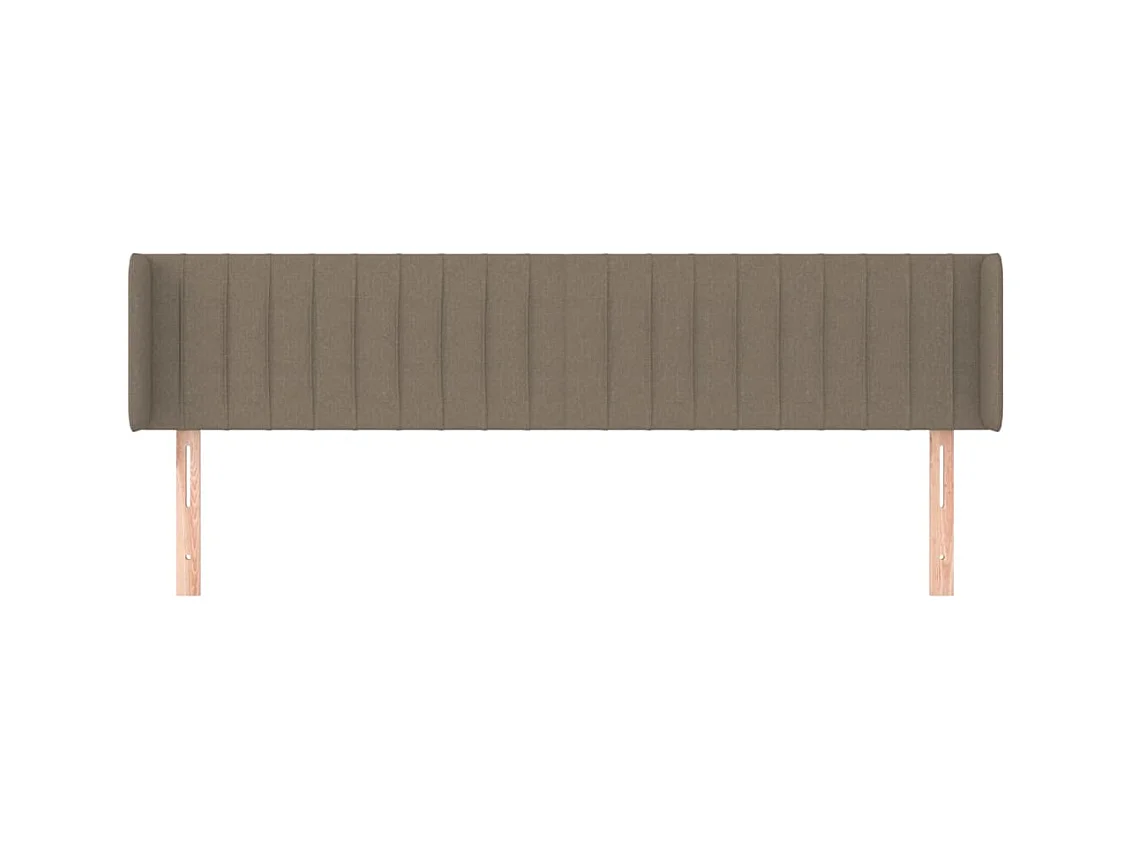 Tête de lit avec oreilles Taupe 203x16x78/88 cm Tissu