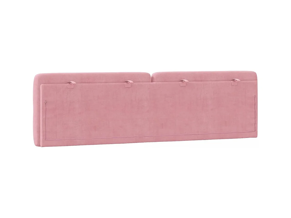 Roze hoofdbordkussen 180 cm fluweel