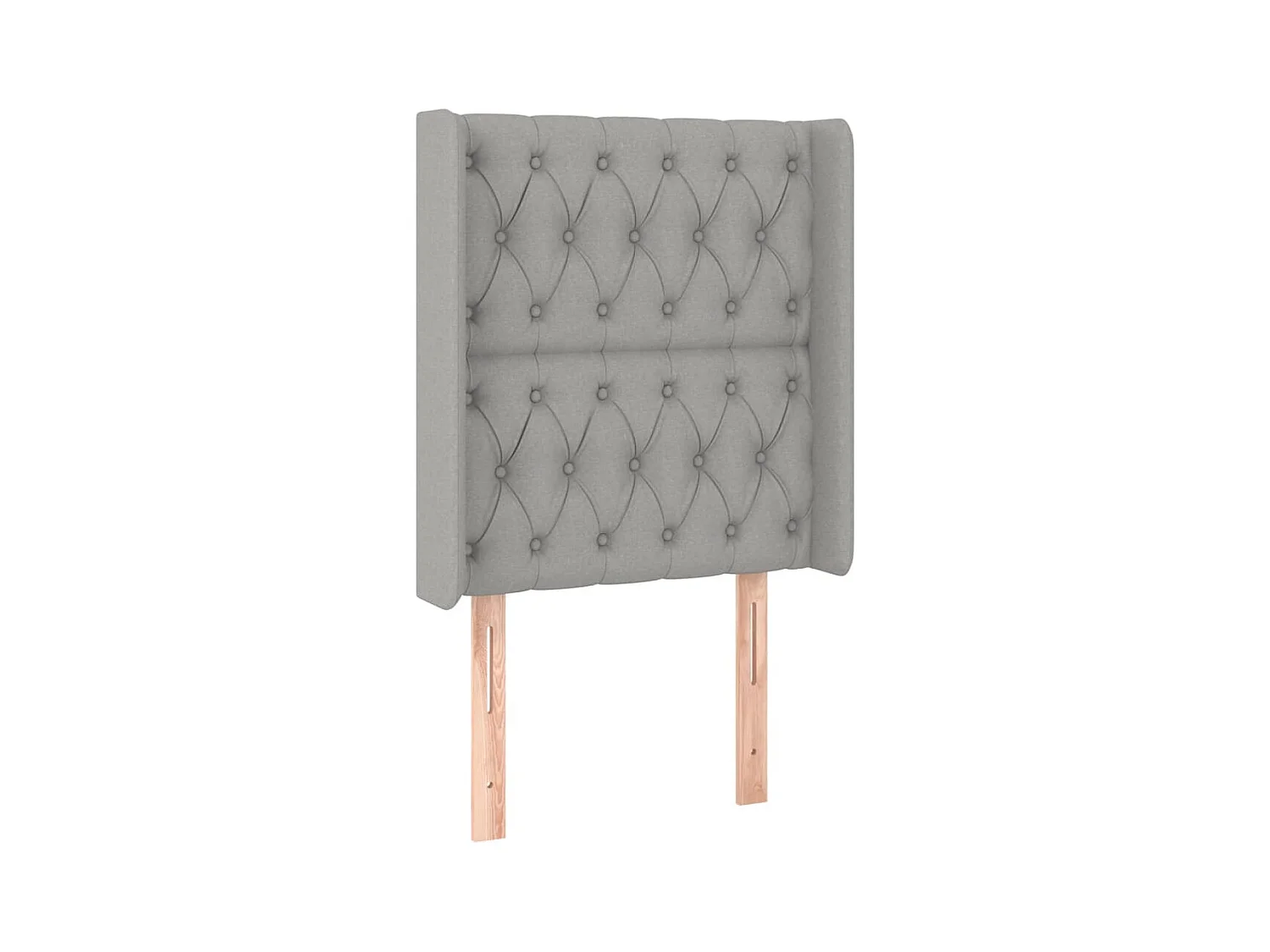 LED-Kopfteil Hellgrau 83x16x118/128 cm Stoff