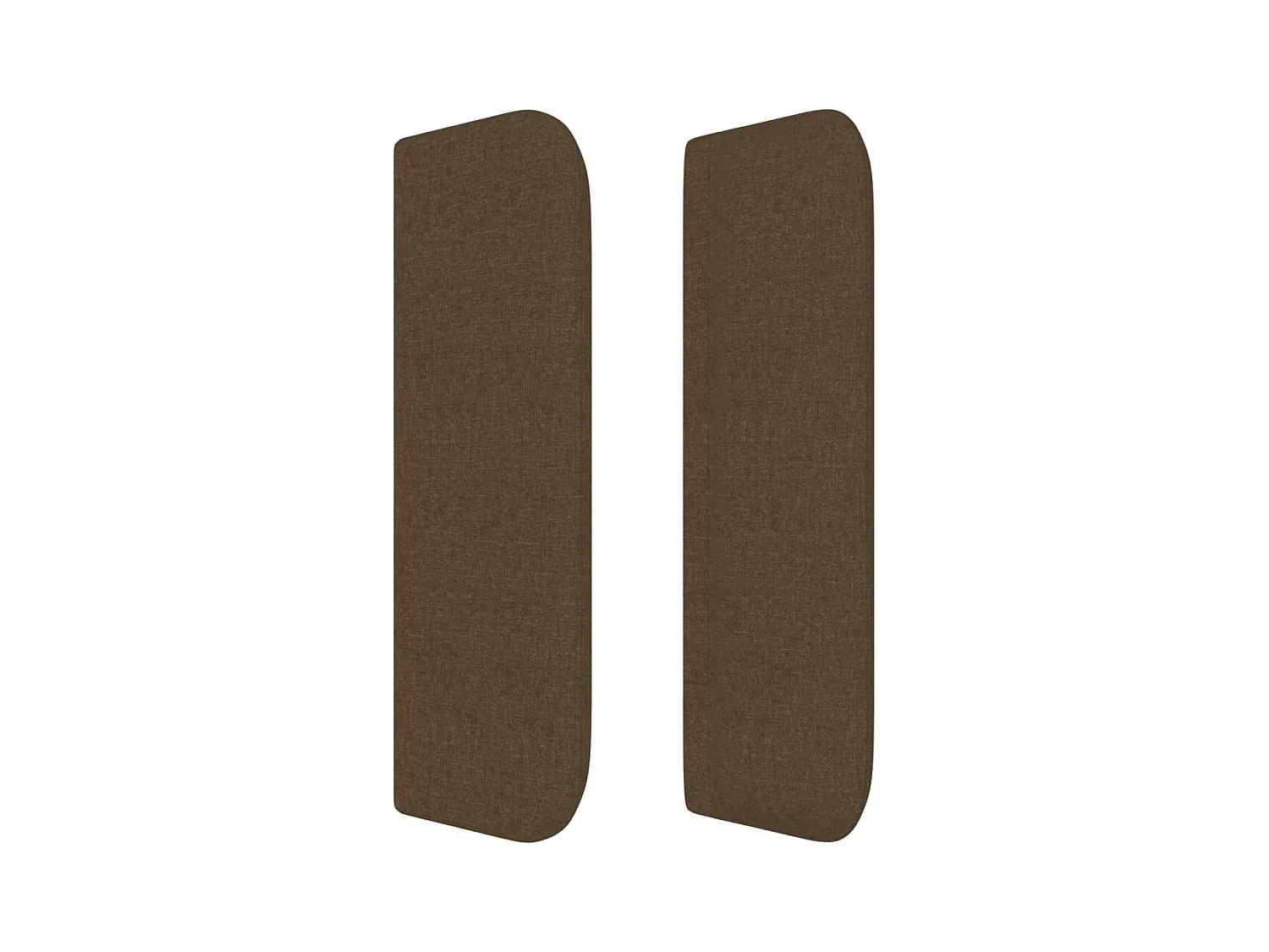 Hoofdbord met vleugels Donkerbruin 163x16x78/88 cm Stof