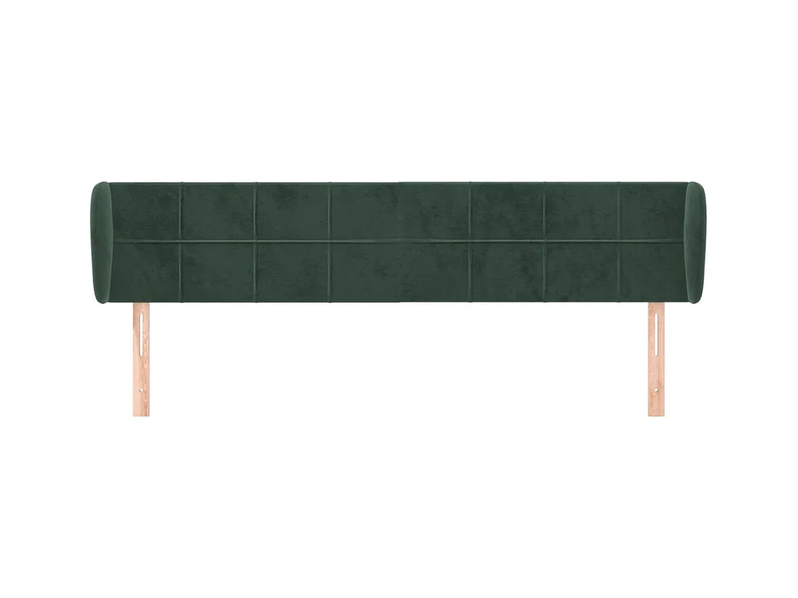 Hoofdbord met vleugels Donkergroen 203x23x78/88 cm Fluweel