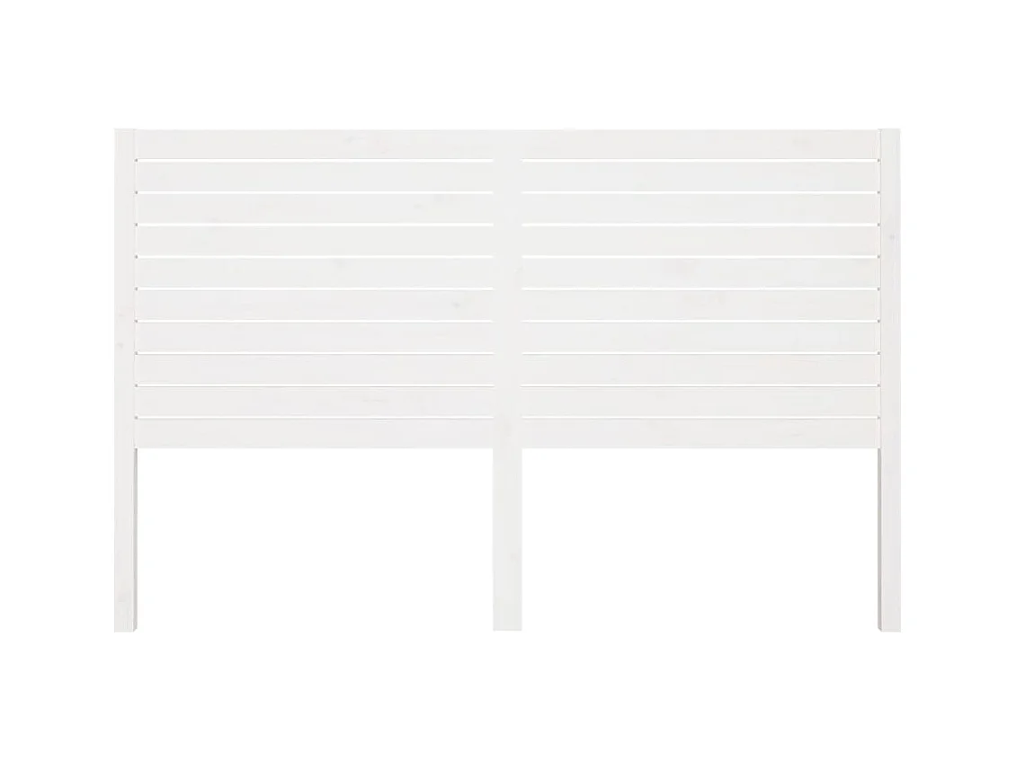 Cabecero blanco 126x4x100 cm Madera maciza de pino
