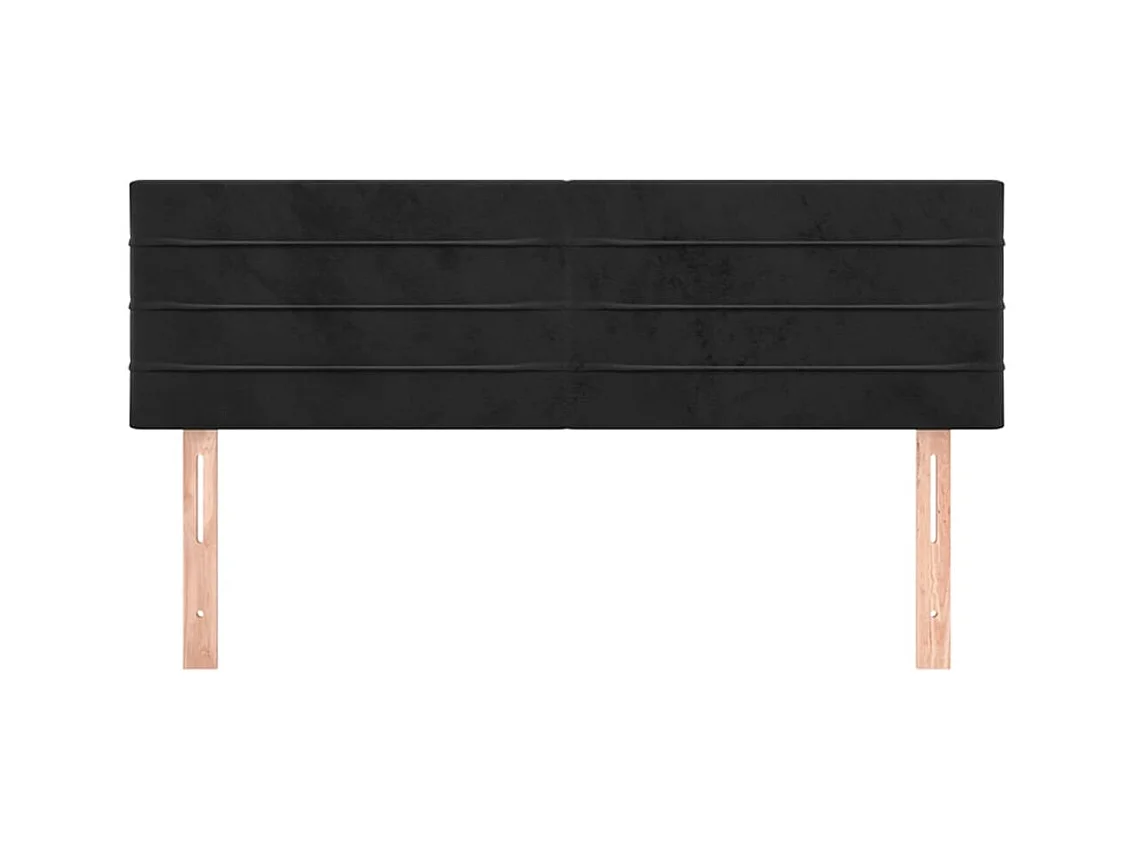 Hoofdborden 2 stuks Zwart 72x5x78/88 cm Fluweel