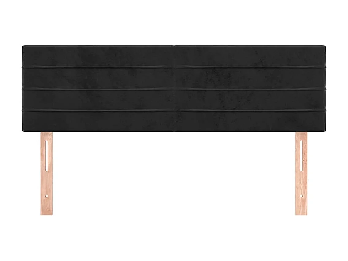 Têtes de lit 2 pcs Noir 72x5x78/88 cm Velours