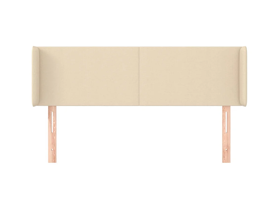 Hoofdbord met vleugels Crème 147x16x78/88 cm Stof