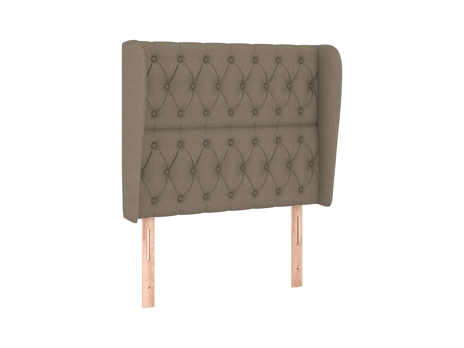 Hoofdbord met vleugels Taupe 93x23x118/128 cm Stof